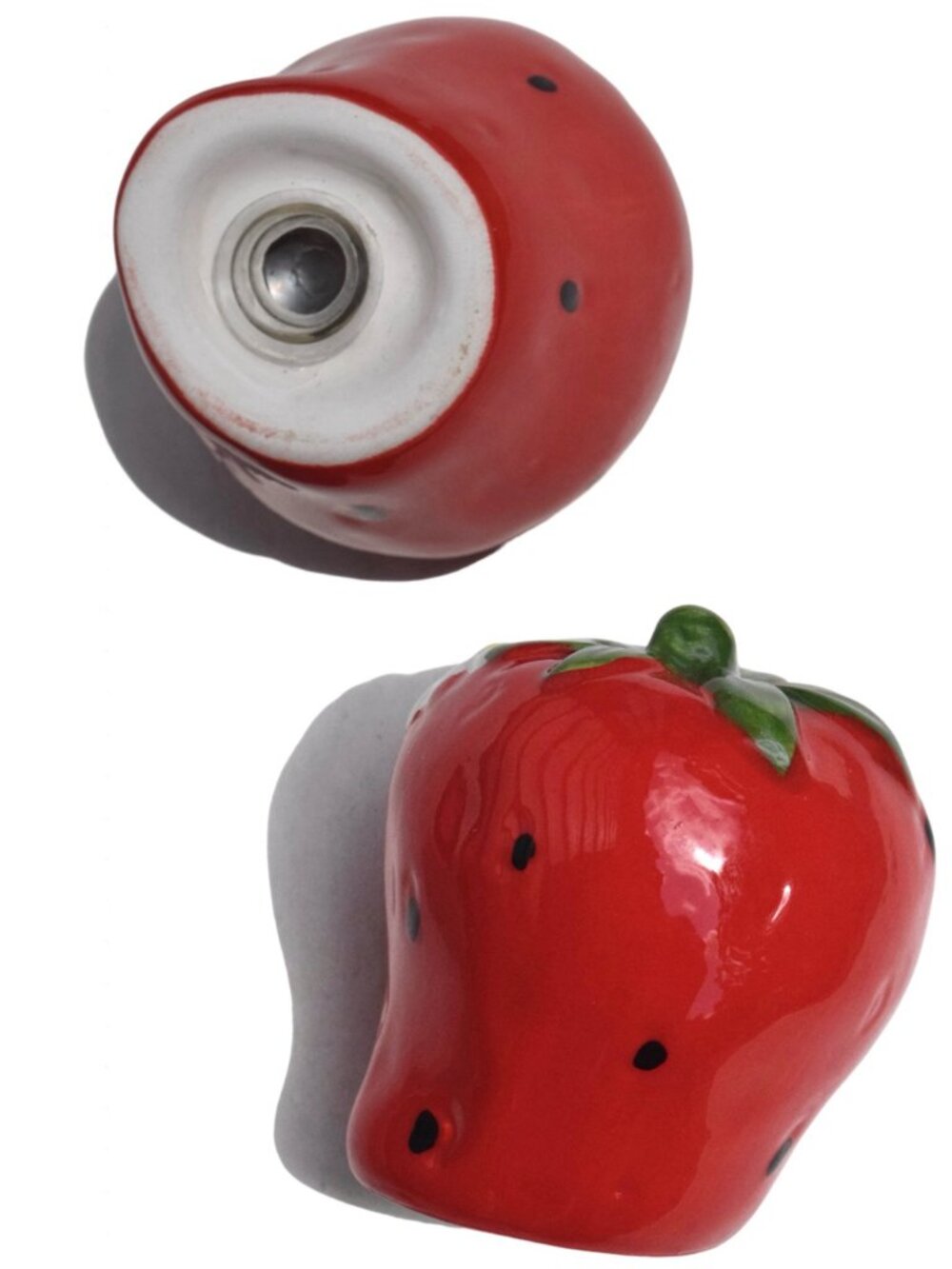 Ceramic Strawberry Salt and Pepper Shakers Set